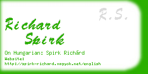 richard spirk business card